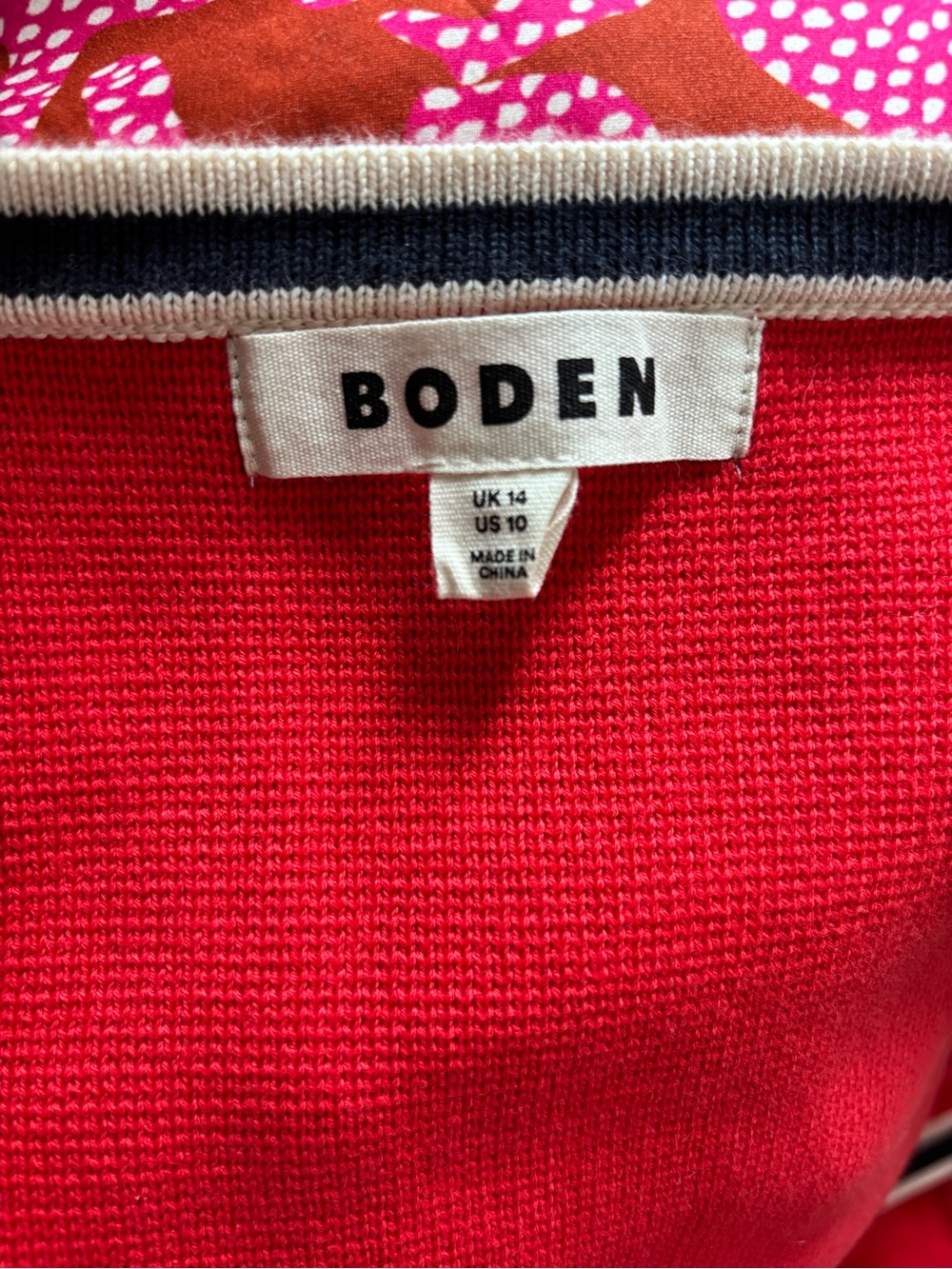 Boden - Red Knit with Gold Button Detail - Picture 2 of 11